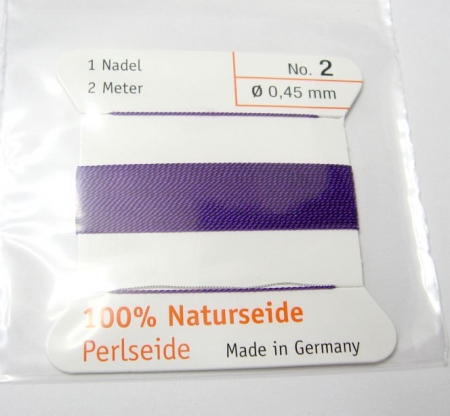 Perlseide (No 2) Violett aus reiner Naturseide 0,45